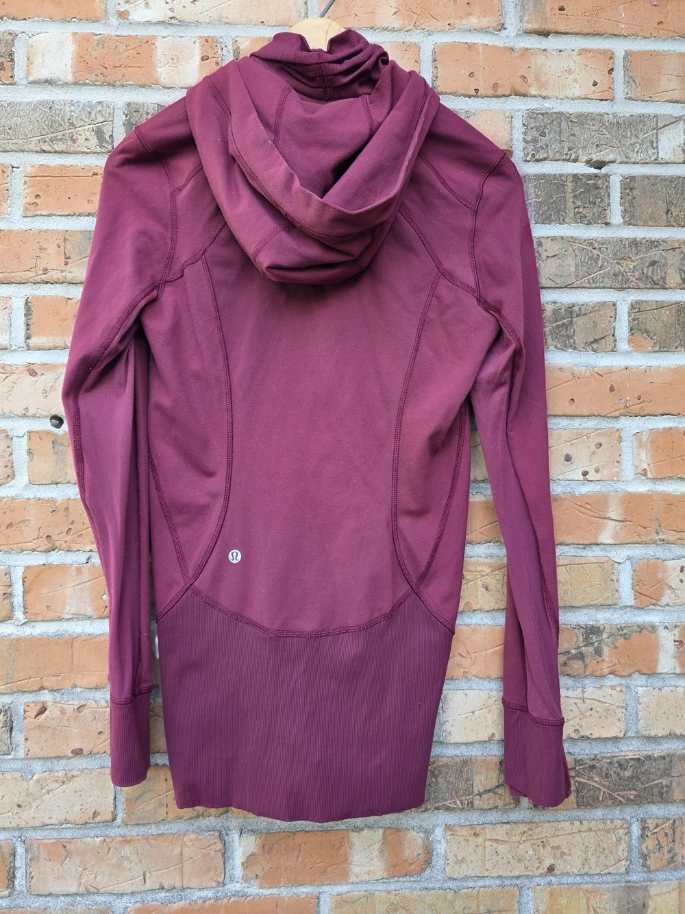 lululemon athletica wine zip-up hoodie